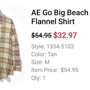 American Eagle Oversized Flannel/Button Up